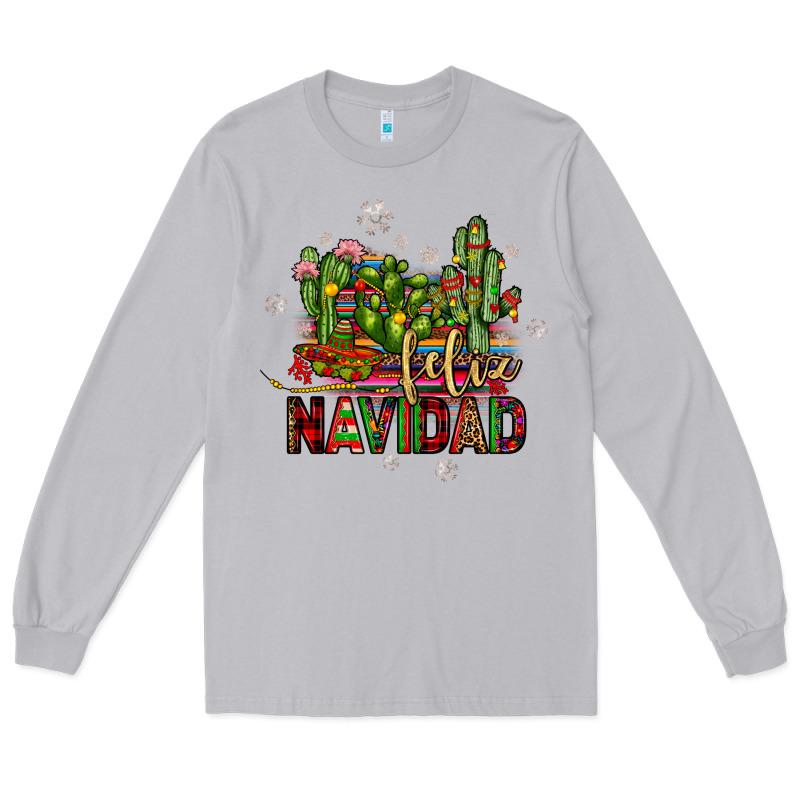 Feliz Navidad Cactus Long Sleeve Tee by JahusDesignShop | Teevron