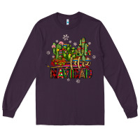 Plum feliz navidad cactus Long Sleeve Tee - JahusDesignShop
