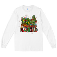 White feliz navidad cactus Long Sleeve Tee - JahusDesignShop