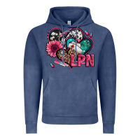 Vintage Denim lpn licensed practical nurse hearts Vintage Hoodie - Jasminsmagicworld