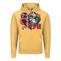 Vintage Mustard lpn licensed practical nurse hearts Vintage Hoodie - Jasminsmagicworld