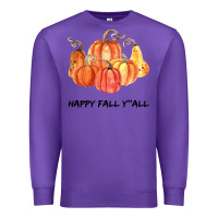 Purple Happy Fall Y all Premium Sweatshirt - Bettercallsaul