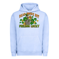 Pigment Grape Ice Dead inside but feeling lucky St. Patrick's Day Urban Hoodie - CowGirlArtShop