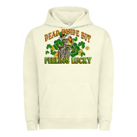 Pigment Pistachio Dead inside but feeling lucky St. Patrick's Day Urban Hoodie - CowGirlArtShop