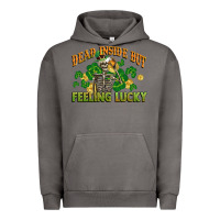 Pigment Tornado Dead inside but feeling lucky St. Patrick's Day Urban Hoodie - CowGirlArtShop