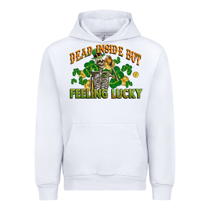 Dead Inside But Feeling Lucky St. Patrick's Day Urban Hoodie by CowGirlArtShop | Teevron