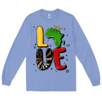 Colony Blue africa love Long Sleeve Tee - MaliasSmallBusiness
