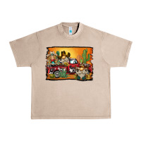 French Oak western truck cowboy gnome background Urban Heavy Tee - BarkalooDesign