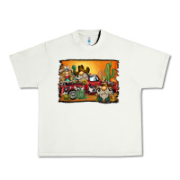 Pistachio western truck cowboy gnome background Urban Heavy Tee - BarkalooDesign