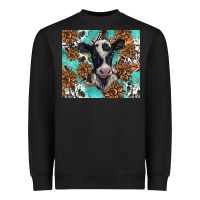 Black western black and white cow Heavyweight Sweatshirt - BarkalooDesign
