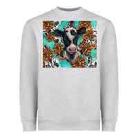 Western Black And White Cow Heavyweight Sweatshirt | Teevron