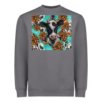 Storm western black and white cow Heavyweight Sweatshirt - BarkalooDesign