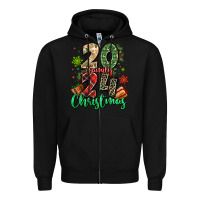 Black 2024 family christmas Zipper Hoodie - MaliasSmallBusiness