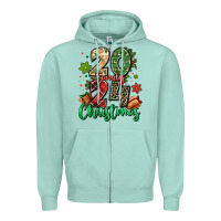 Seafoam 2024 family christmas Zipper Hoodie - MaliasSmallBusiness
