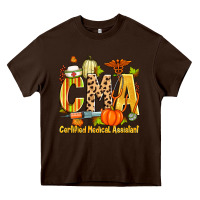 Chocolate Brown fall cma certified medical assistant Heavy Core Tee - Zillion Design Studio