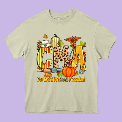 Fall Cma Certified Medical Assistant Heavy Core Tee Designed By Zillion Design Studio
