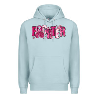 Blue Mist Fighter Breast Cancer Premium Hoodie - NancyCooperArtShop