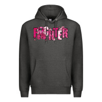 Charcoal Heather Fighter Breast Cancer Premium Hoodie - NancyCooperArtShop