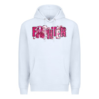 White Fighter Breast Cancer Premium Hoodie - NancyCooperArtShop