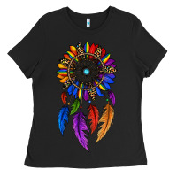 Black pride sunflower dreamcatcher Ladies Tee - JahusDesignShop