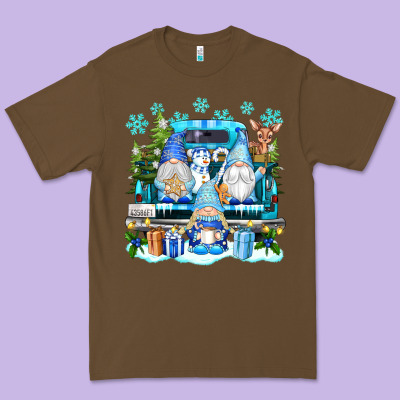 Snowman Gnome Truck Premium Tee Designed By Texasbilliewilder