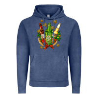 Vintage Denim beer bottle party set for christmas Vintage Hoodie - AdoDesignShop