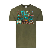 Vintage Olive small business mama leopard turquoise aztec serape cowhide Vintage Tee - Artiststas