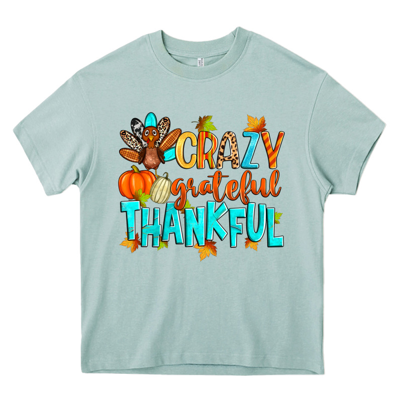 Crazy Grateful Thankful Heavy Core Tee by Zillion Design Studio | Teevron