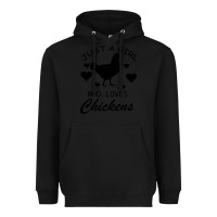 Black Just A Girl Who Love Chickens Heavyweight Hoodie - Bettercallsaul
