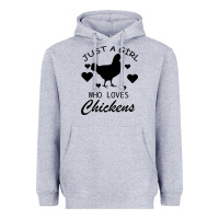Heather Grey Just A Girl Who Love Chickens Heavyweight Hoodie - Bettercallsaul
