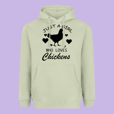 Just A Girl Who Love Chickens Heavyweight Hoodie Designed By Bettercallsaul