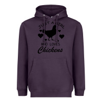 Plum Just A Girl Who Love Chickens Heavyweight Hoodie - Bettercallsaul