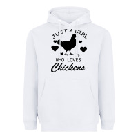 White Just A Girl Who Love Chickens Heavyweight Hoodie - Bettercallsaul