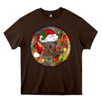 Chocolate Brown Christmas koala Heavy Core Tee - BarkalooDesign