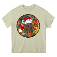Mossy Christmas koala Heavy Core Tee - BarkalooDesign