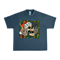 Midnight Navy Christmas happy skeleton Urban Heavy Tee - Jasminsmagicworld