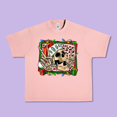 Christmas Happy Skeleton Urban Heavy Tee Designed By Jasminsmagicworld