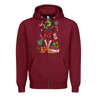 Burgundy baby elf Zipper Hoodie - MaliasSmallBusiness