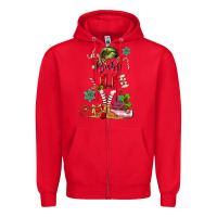 Red baby elf Zipper Hoodie - MaliasSmallBusiness