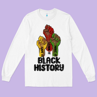 Black History Malia Long Sleeve Tee Designed By Maliassmallbusiness
