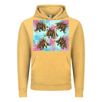 Vintage Mustard dinosaur stegosaurus Vintage Hoodie - Artiststas