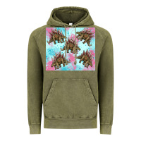 Vintage Olive dinosaur stegosaurus Vintage Hoodie - Artiststas