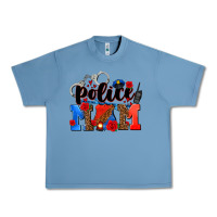 Pebble Blue police mom Urban Heavy Tee - AdoDesignShop