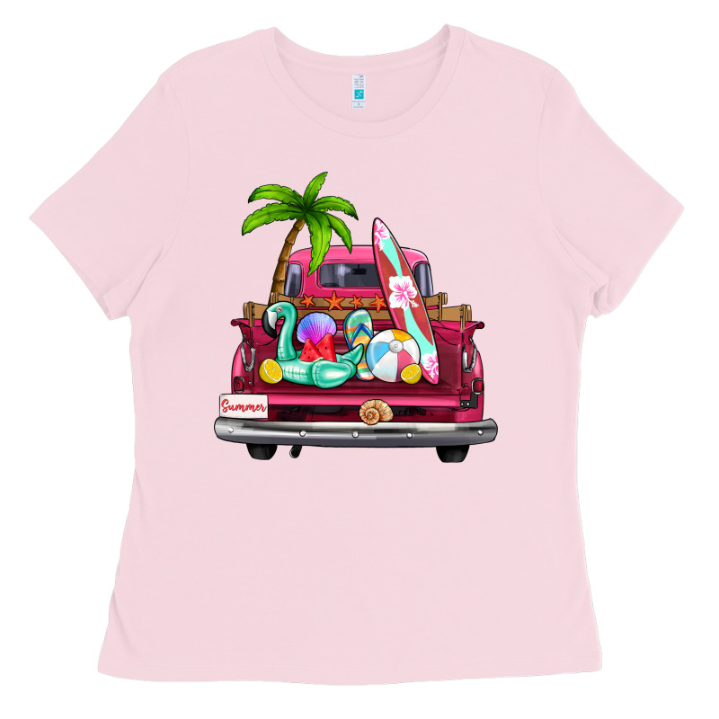 Summer Truck Farm Truck Ladies Tee by Zillion Design Studio | Teevron