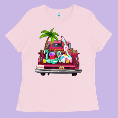 Summer Truck Farm Truck Ladies Tee Designed By Zillion Design Studio