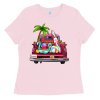 Bubblegum Pink summer truck farm truck Ladies Tee - Zillion Design Studio