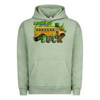 Pigment Oil Green Loads of luck School bus Urban Hoodie - CowGirlArtShop