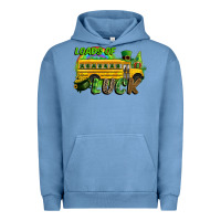 Pigment Pebble Blue Loads of luck School bus Urban Hoodie - CowGirlArtShop