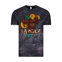 Cloud Black saddle up cowboy western sunflowers Vintage Tee - Artiststas