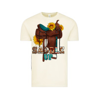 Vintage Arctic saddle up cowboy western sunflowers Vintage Tee - Artiststas
